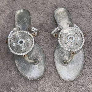 Jack Rogers Silver glitter Jellies Size 10